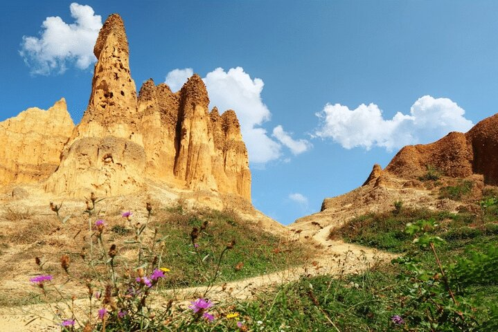 Sand pyramids in Foca